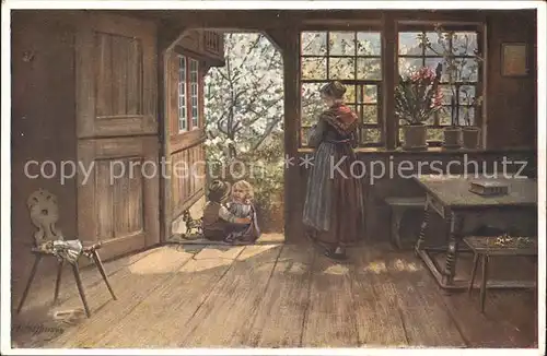 Hoffmann Heinrich Fruehling im Schwarzwald  Kat. Kuenstlerkarte