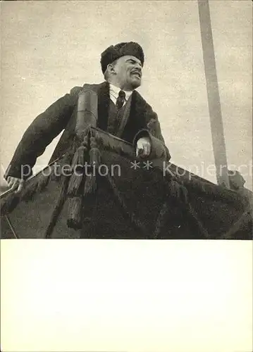 Politiker Wladimir Iljitsch Lenin Red Square Great October Socialist Revolution 1918 Kat. Politik