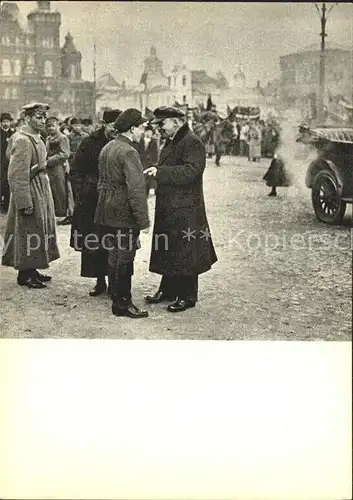 Politiker Lenin chats with V. M. Zagorsky May Day Demonstration Red Square 1919 Kat. Politik