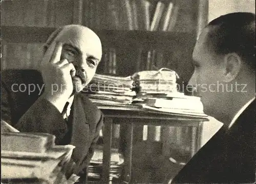 Politiker Wladimir Iljitsch Lenin English writer H.G. Wells Study Kremlin 1920 Kat. Politik