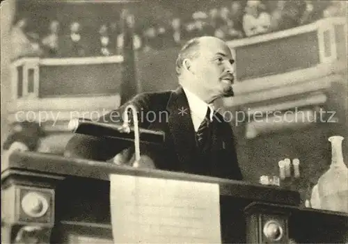 Politik Geschichte Lenin making a Report International Situation Session II. Congress of Comintern 1920 Kat. Politik und Geschichte