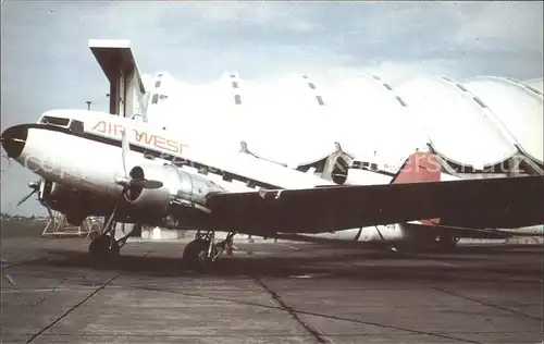 Flugzeuge Zivil Air West DC 3 Kat. Airplanes Avions