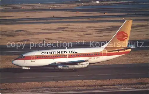 Flugzeuge Zivil Continental B 737 100 Kat. Airplanes Avions