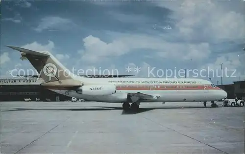 Flugzeuge Zivil Continental Houston Proud Express DC 9  Kat. Airplanes Avions
