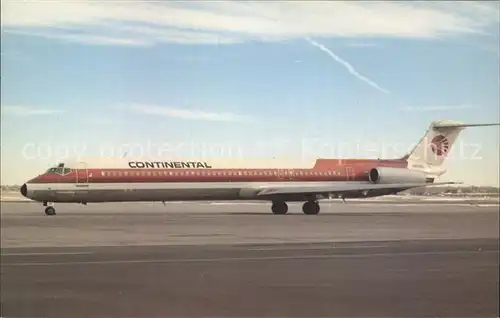 Flugzeuge Zivil Continental MD 80 Kat. Airplanes Avions