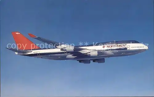 Flugzeuge Zivil Northwest Airlines Boeing 747 451 N663US Kat. Airplanes Avions