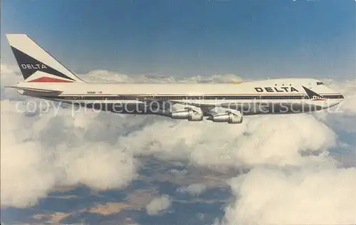 Flugzeuge Zivil Delta Boeing 747 132 Kat. Airplanes Avions