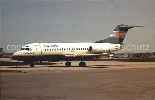 Flugzeuge Zivil NorcanAir Fokker F.28 1000 C GTUU c n 11006 Kat. Airplanes Avions