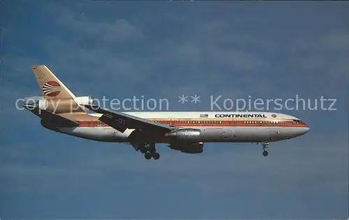 Flugzeuge Zivil Continental McDonnell Douglas DC 10 10 Kat. Airplanes Avions