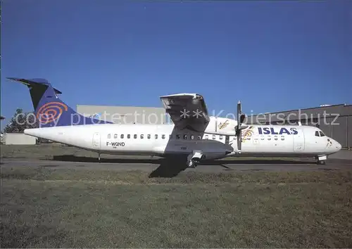 Flugzeuge Zivil Islas Airlines ATR 72 201 F WQND c n 198 Kat. Airplanes Avions