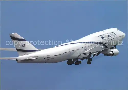 Flugzeuge Zivil EL AL Israel Airlines Boeing 747 458 Jerusalem 4X ELD  Kat. Airplanes Avions
