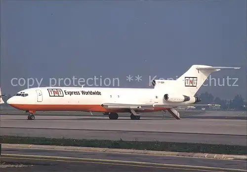 Flugzeuge Zivil Sterling European Airways TNT Express Worldwide colours Boeing 727 287 Adv. OY SEW c n 21688 1415 Kat. Airplanes Avions