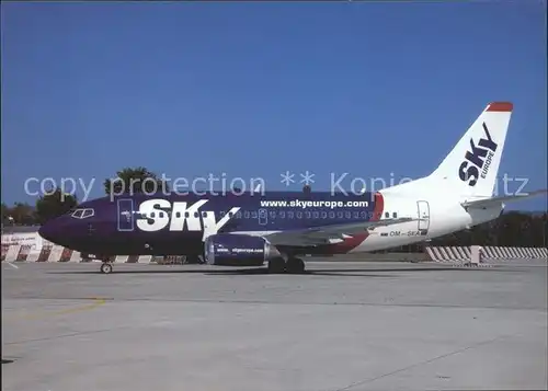 Flugzeuge Zivil Sky Europe B 737 500 OM SKY  Kat. Airplanes Avions