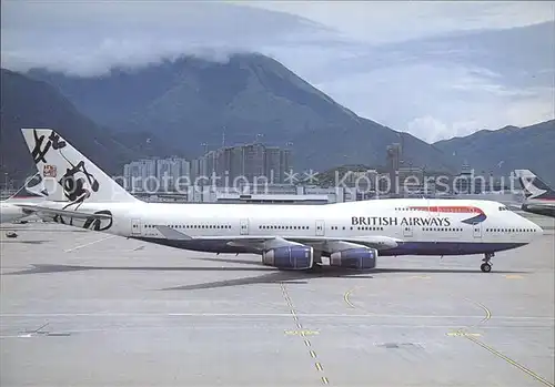 Flugzeuge Zivil Briitsh Airways Yip Man Yam B 747 436 G BNLR 24447 829 Kat. Airplanes Avions