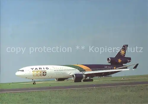 Flugzeuge Zivil Varig Special World Cup 98 livery MD 11 PP VPP c n 48501 513 Kat. Airplanes Avions