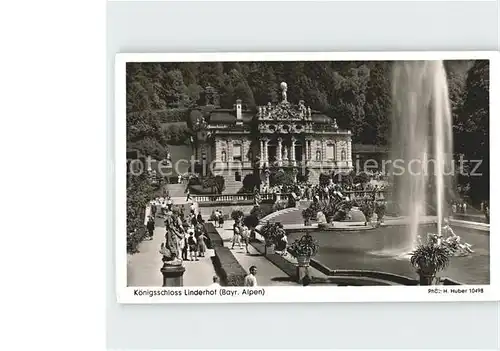 Foto Huber H. Nr. 10498 Koenigsschloss Linderhof  Kat. Fotografie