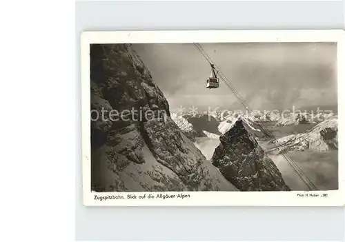 Foto Huber H. Nr. 5385 Zugspitzbahn Allgaeuer Alpen Kat. Fotografie