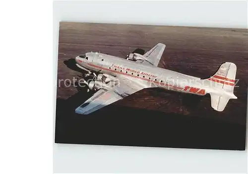 Flugzeuge Zivil TWA Transcontinental and Western Air Douglas DC 4  Kat. Airplanes Avions