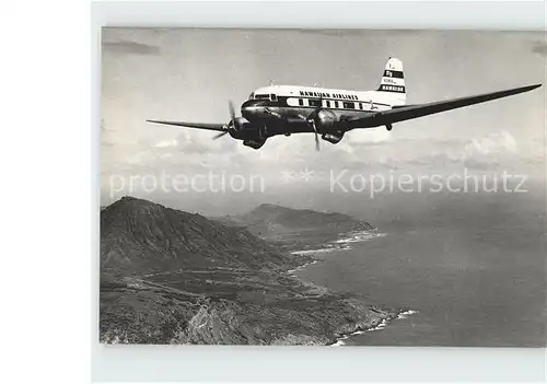 Flugzeuge Zivil Hawaiian Airlines DC 3 N33606 c n 4806 Kat. Airplanes Avions