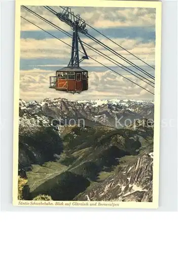 Seilbahn Saentis Glaernisch Berneralpen  Kat. Bahnen