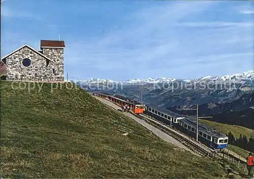 Zahnradbahn Arth  und Vitznau Rigi Bahn Rigi Kulm Bergkapelle Kat. Bergbahn