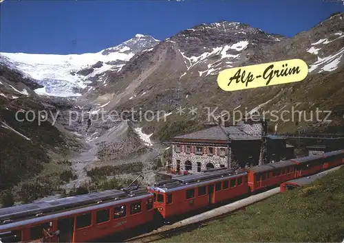 Zahnradbahn Alp Gruem Berninapass  Kat. Bergbahn