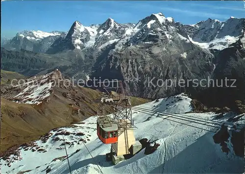 Seilbahn Schilthorn Muerren Wetterhorn Eiger Moench Jungfrau  Kat. Bahnen