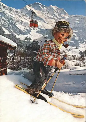 Skifahren Mecki aehnlich Pfeife Seilbahn Grindelwald  Kat. Sport