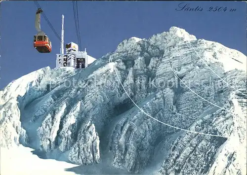 Seilbahn Saentis Bergstation Fernsehsender Kat. Bahnen