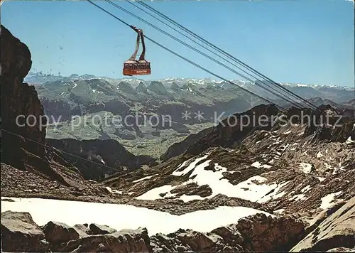 Seilbahn Saentis Churfirsten Glarner Alpen  Kat. Bahnen