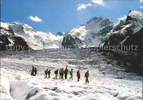 Wandern Gletscherwanderung Morteratschgletscher Bellavista Piz Bernina  Kat. Berge