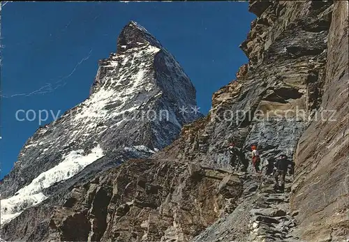 Bergsteigen Klettern Wandern Zermatt Matterhorn Mt. Cervin Weg Schwarzsee-Hoernli / Sport /