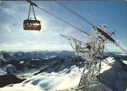 Seilbahn Saentis Stuetze 2 Churfirsten Glarneralpen  Kat. Bahnen