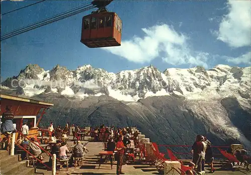 Seilbahn Brevent Chamonix Mont Blanc Terrasse Plan Praz  Kat. Bahnen