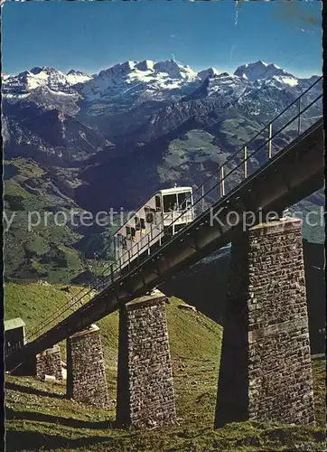 Zahnradbahn Niesenbahn Hegernalpviadukt Gspaltenhorn Bluemlisalp  Kat. Bergbahn