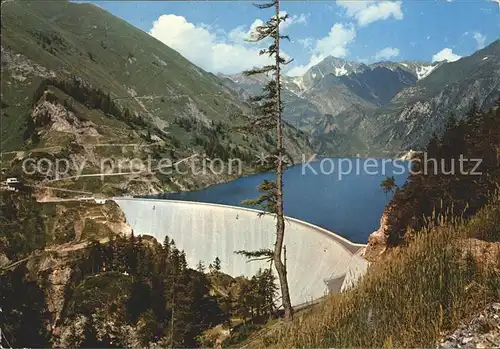 Staudamm Talsperre Diga Bacino Luzzone Kat. Gebaeude