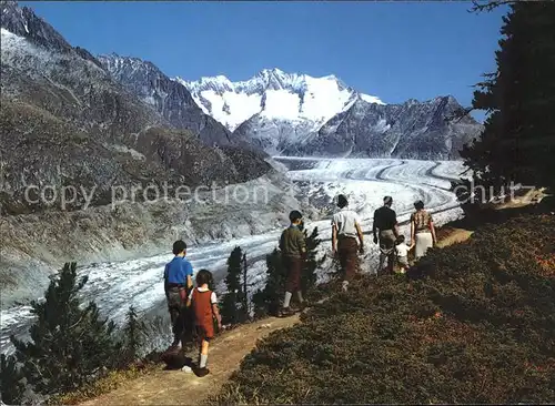 Gletscher Grosser Aletschgletscher Riederalp Bettmeralp Wannenhorn Kat. Berge