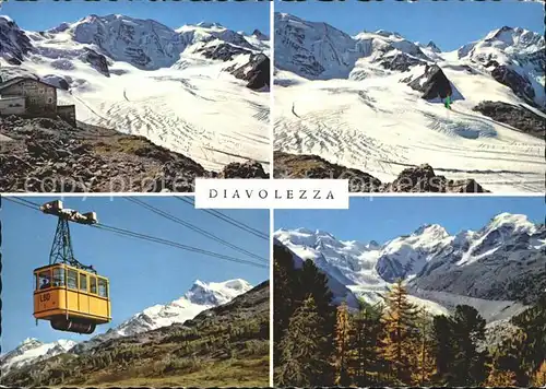 Seilbahn Diavolezza Huette Piz Palue Persgletscher Piz Bernina  Kat. Bahnen