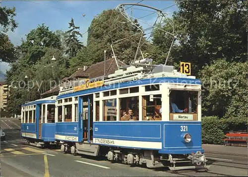 Strassenbahn Motorwagen Ce 4 4 Nr. 21 Verkehrsbetriebe Stadt Zuerich Kat. Strassenbahn