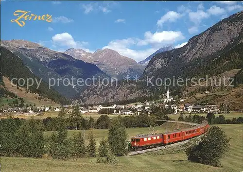 Eisenbahn Zernez Engadin Piz Linard  Kat. Eisenbahn