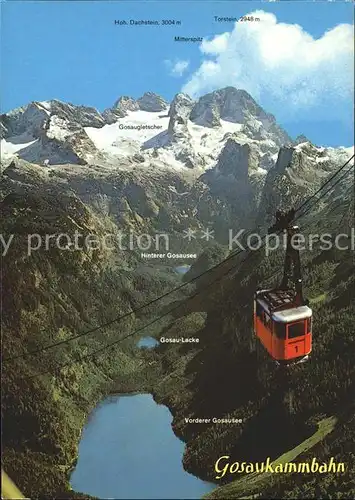 Seilbahn Gosaukamm Hoher Dachstein Gosausee  Kat. Bahnen