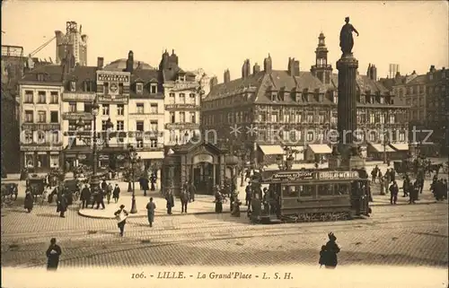 Strassenbahn Lille Grand Place  Kat. Strassenbahn