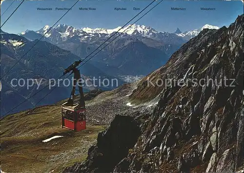 Seilbahn Fiesch Eggishorn Walliser Alpen Kat. Bahnen