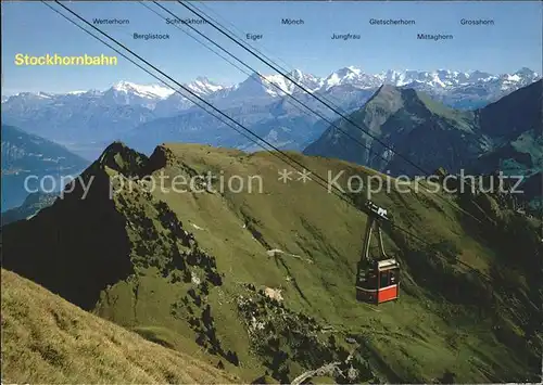 Seilbahn Stockhorn Erlenbach Thunersee  Kat. Bahnen