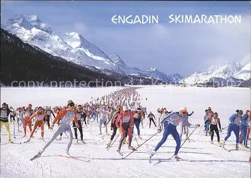 Ski Langlauf Skimarathon Engadin Silvaplanersee  Kat. Sport