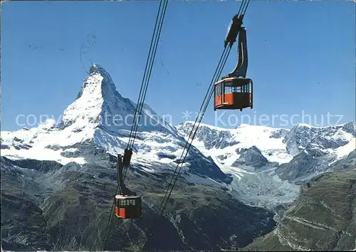 Seilbahn Rothorn Zermatt Matterhorn Kat. Bahnen