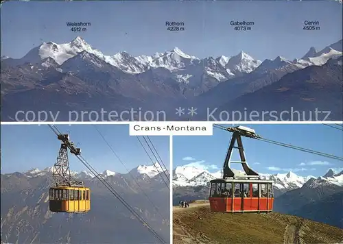 Seilbahn Glacier de la Plaine Cry d Err Bellalui Crans Montana  Kat. Bahnen