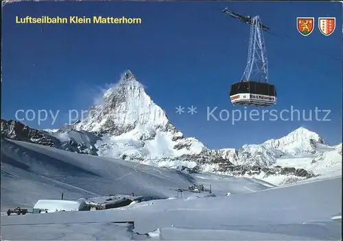 Seilbahn Klein Matterhorn Zermatt Trockener Steg Dt. Blanche  Kat. Bahnen