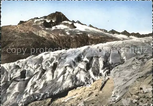 Gletscher Rhonegletscher Eisgrotte  Kat. Berge