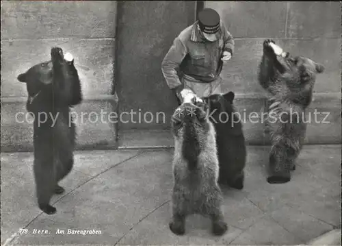 Baeren Bern Baerengraben Tierpfleger  Kat. Tiere